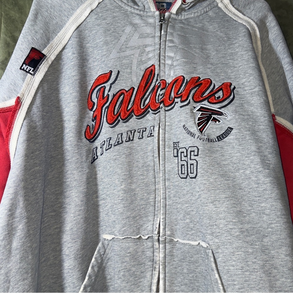 ATL Falcons NFL Men's Comfy Warm 2xl Zip-Up Hoodie